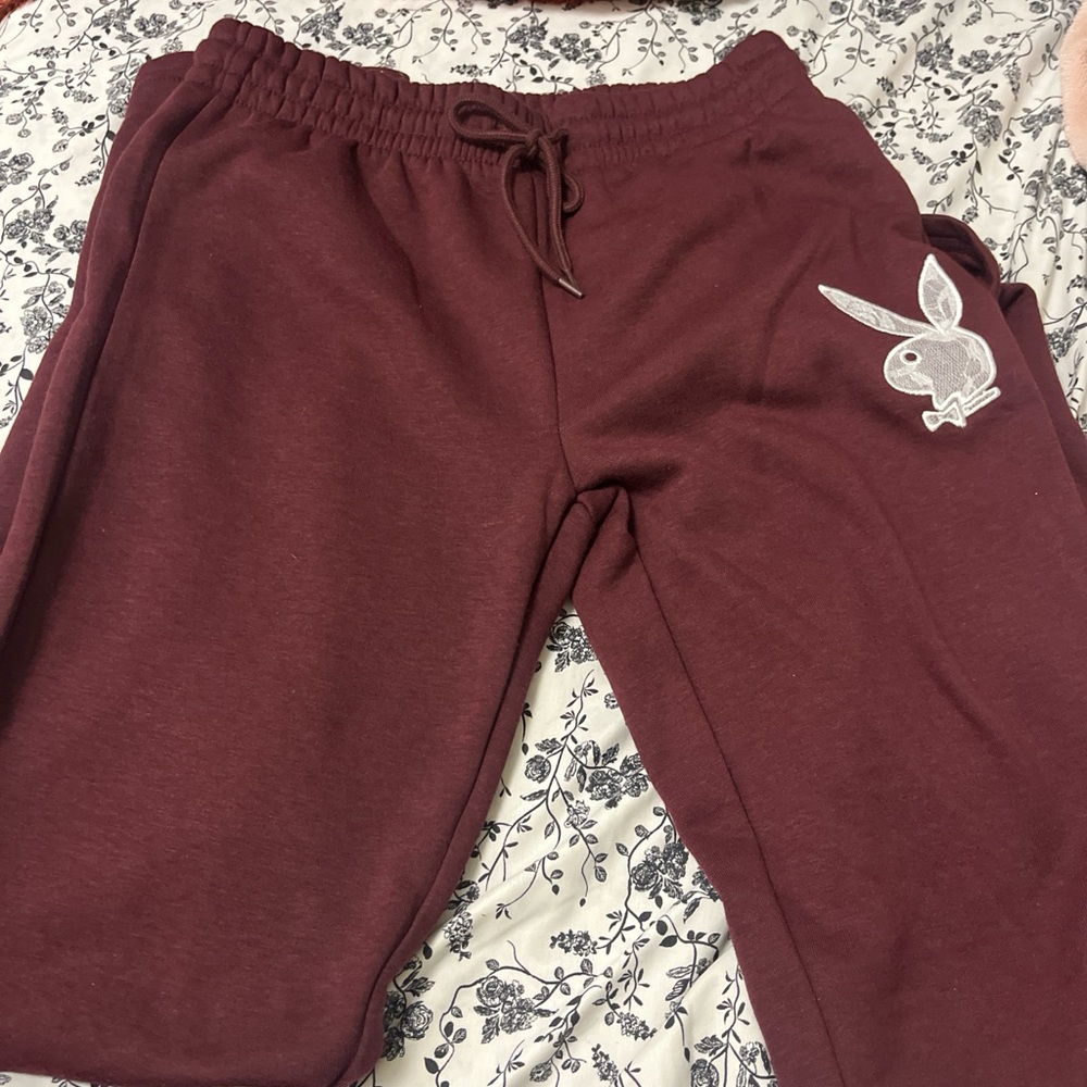 Playful Bunny Maroon Kids Joggers